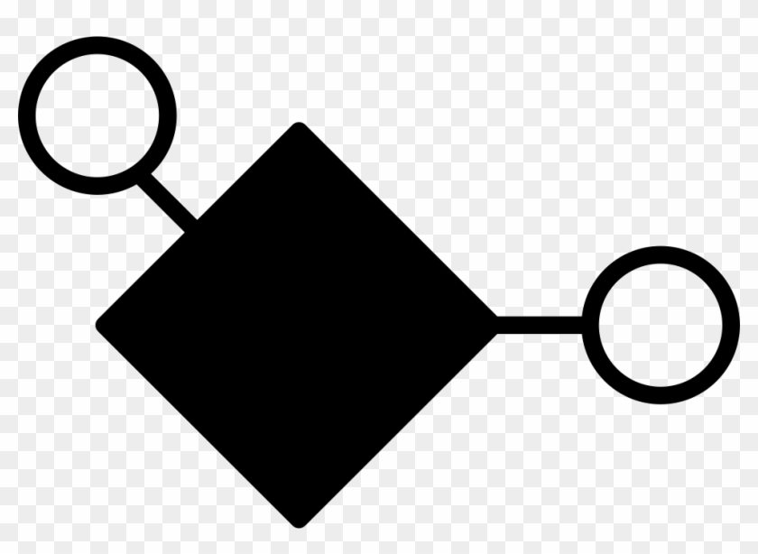 Diamond In Black Color And Small Circle Outlines Comments - Portable Network Graphics Clipart