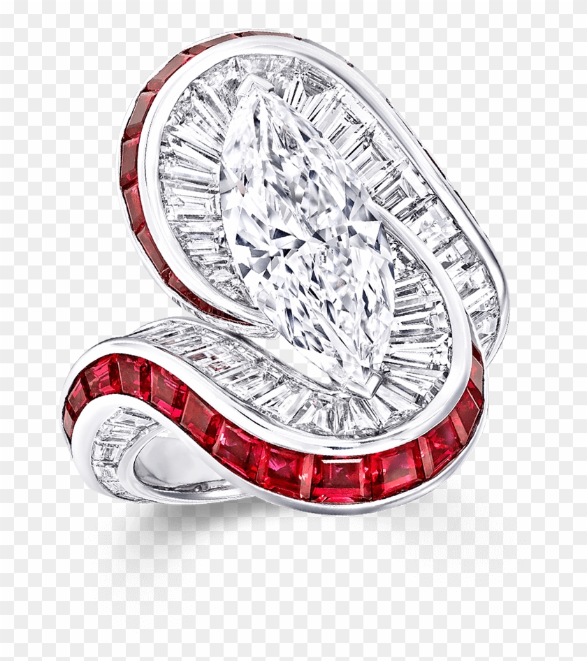 A Graff High Jewellery Ruby And Diamond Ring Featuring - Graff Marquise Diamond Ruby Ring Clipart