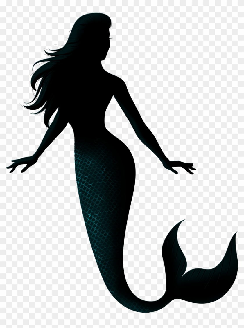 Transparent Mermaid Silhouette Png , Png Download - Transparent Background Mermaid Png Clipart #229948