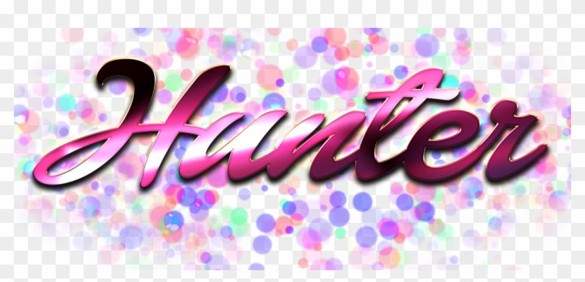 Hunter Name Logo Bokeh Png - Kamal Name Clipart