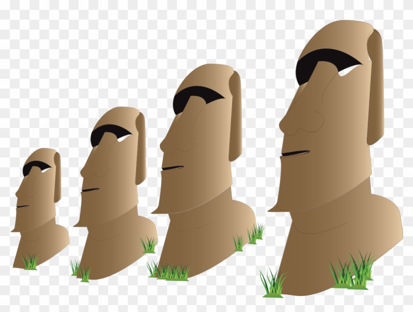 World Landmarks Icons - Easter Island Vector Png Clipart