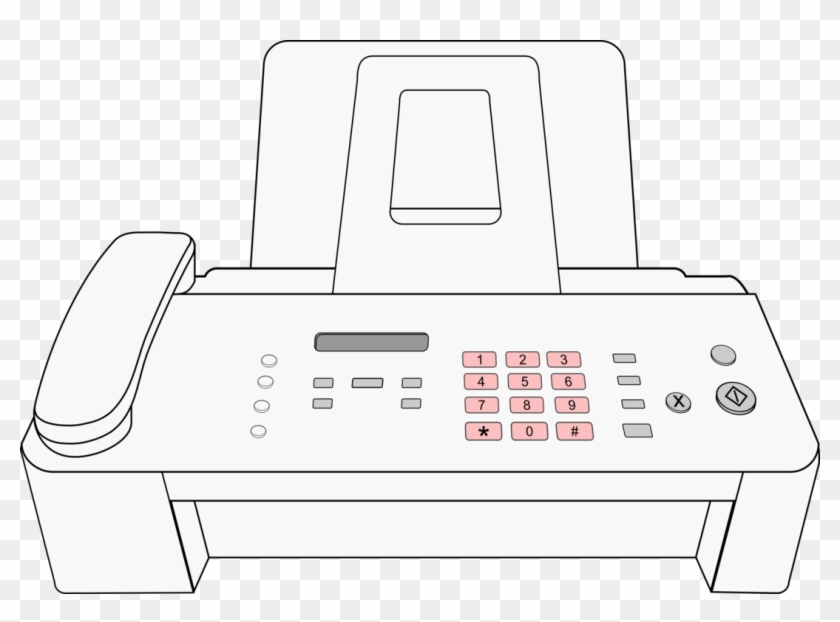 Internet Fax Computer Icons Printer Printing - Draw A Fax Machine Clipart #2201385