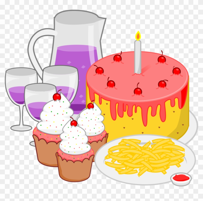 Free Party Food Clip Art - Party Food Clipart - Png Download