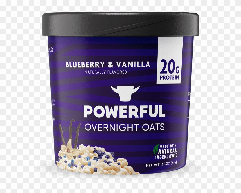 Blueberry & Vanilla Overnight Oats - Powerful Brand Overnight Oats Nutrition Facts Clipart