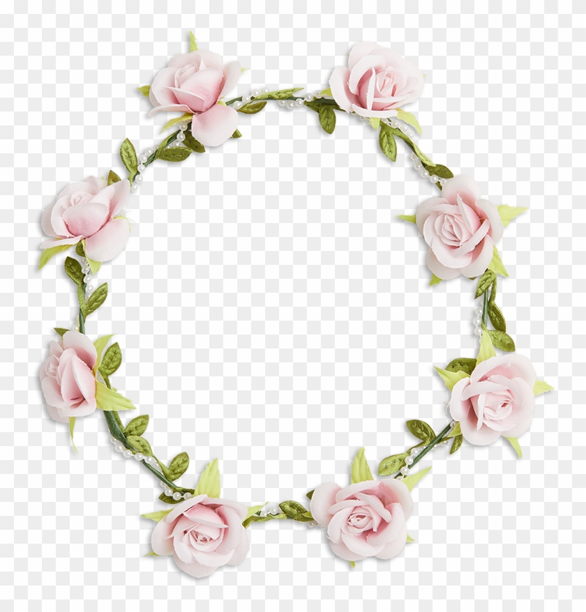 Flower Crown Pink - Garden Roses Clipart