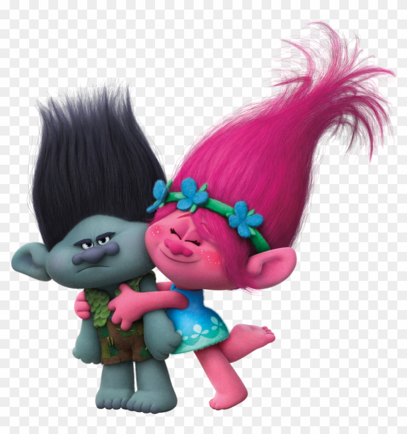 Poppy Characters Trolls Branch - Trolls Poppy And Branch Clipart #2203426