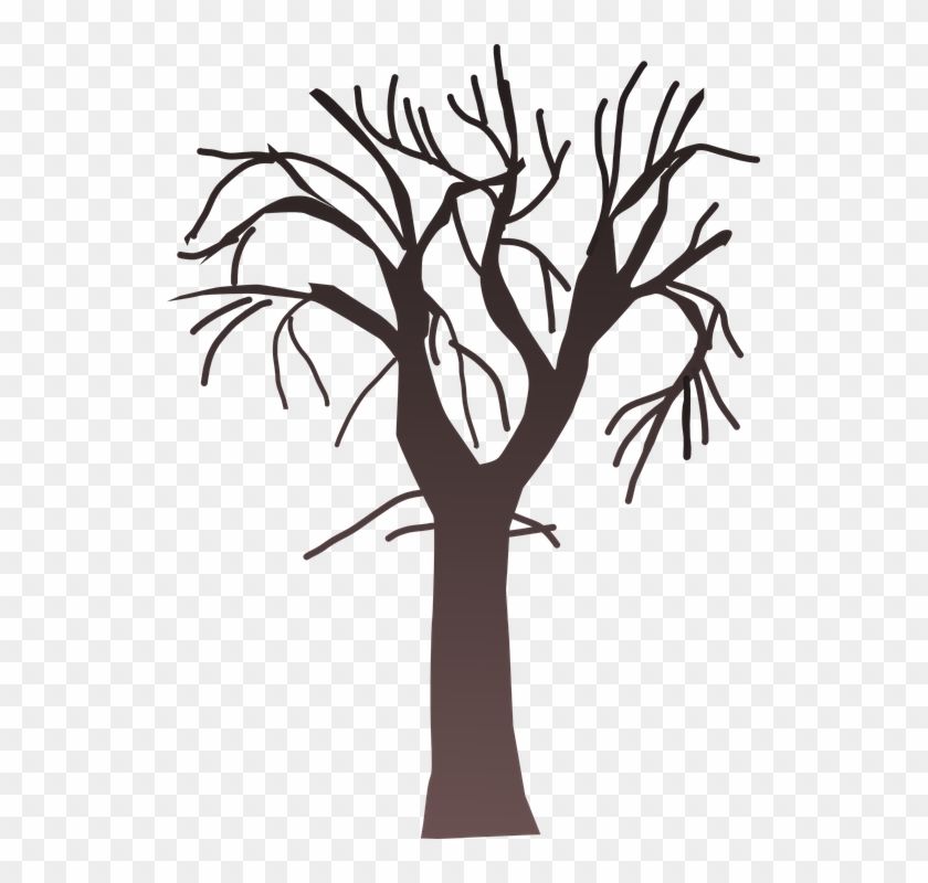 Barren Clipart Twig Tree - Cartoon Barren Tree - Png Download
