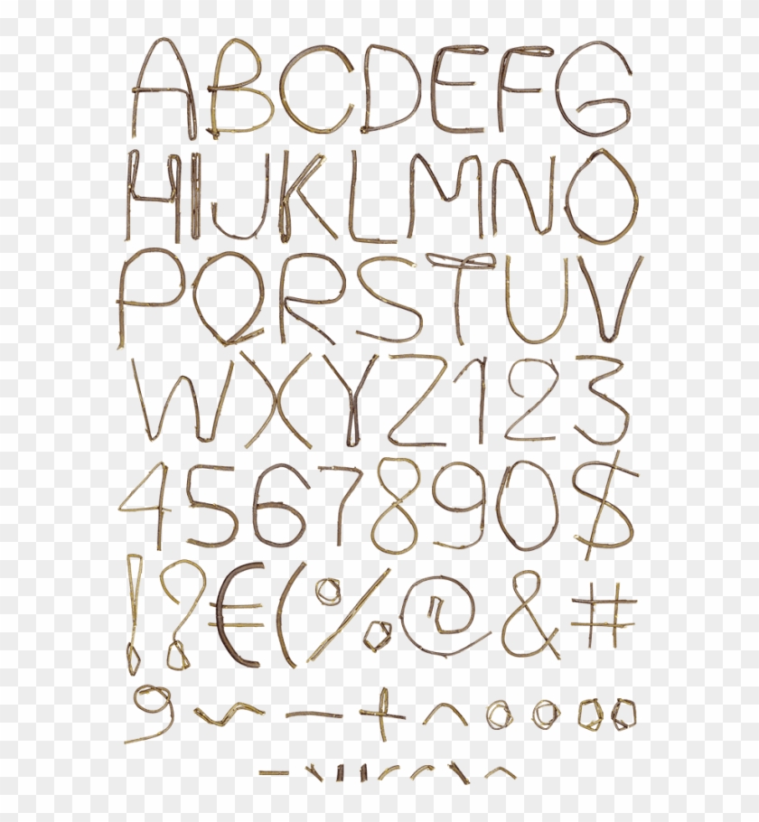 Single Twig Nature Font - Writing Clipart #2204355