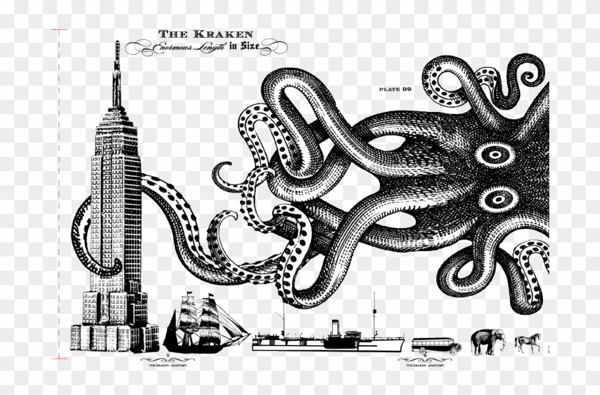 The Kraken Stranger Stranger Illustrative Pinterest - Kraken Rum Ad Clipart #2204781