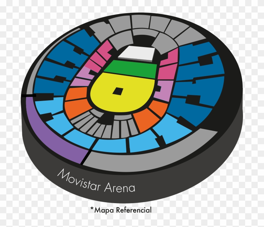 Mapa Daddy Yankee Movistar Arena - Ubicaciones Movistar Arena Luis Miguel 2019 Clipart