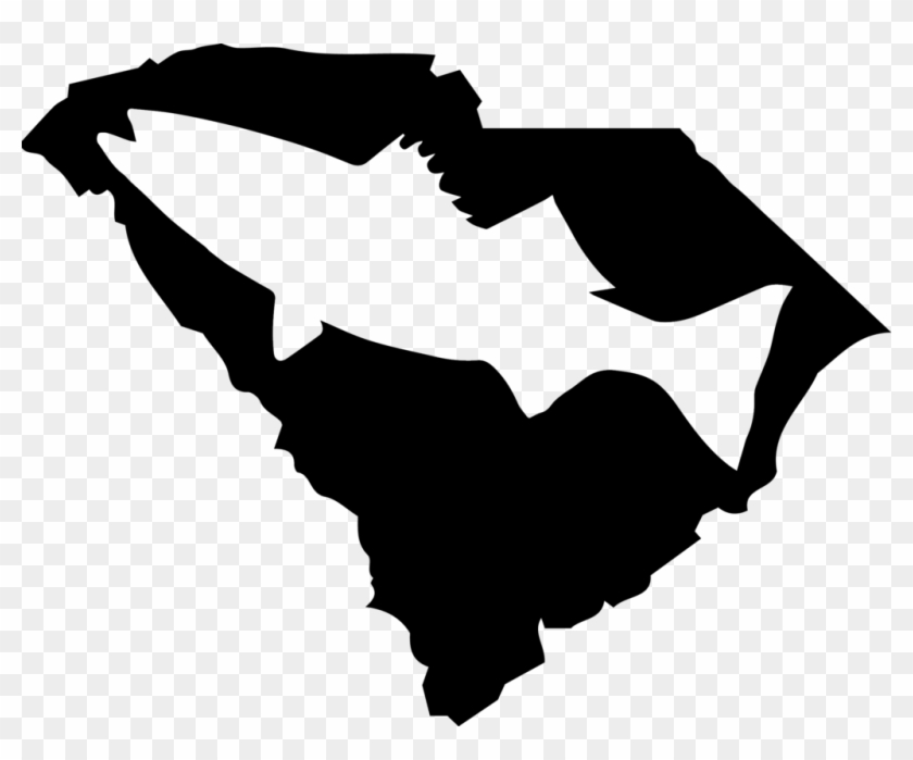 State Silhouette Striper Stickers Smith Mountain Lake - Illustration Clipart #2204854