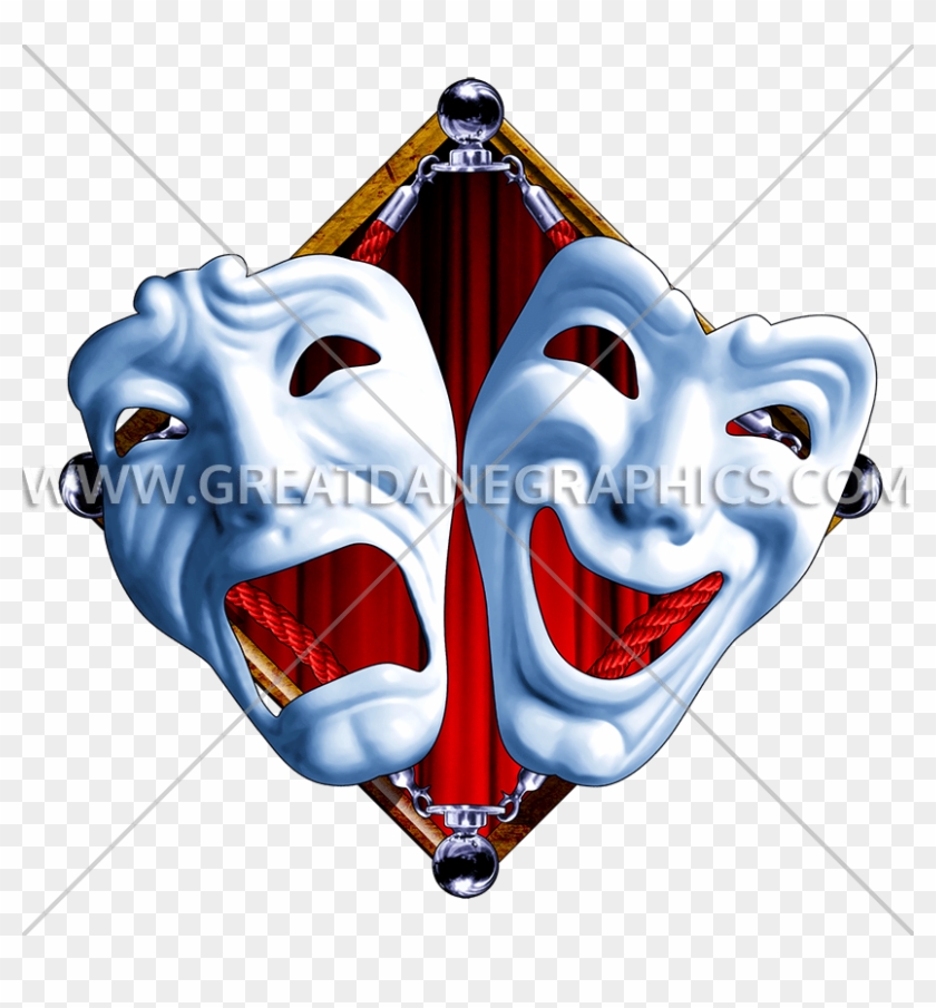 Masks Production Ready Artwork For T Shirt Ⓒ - Cry Now Laugh Later Art Clipart #2205214