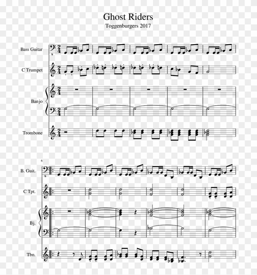 Ghostrider In The Sky - Schubert Violin Sonata Sheet Music Clipart