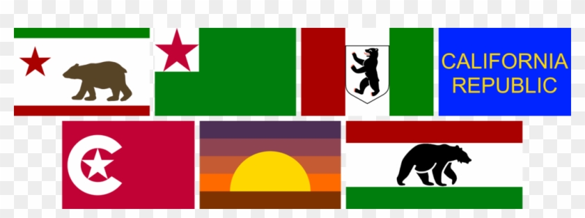 California Flag Font - Graphic Design Clipart