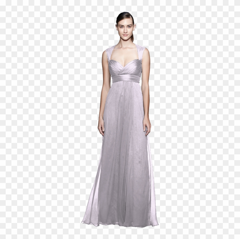 Amsale Bridesmaids Chiffon G - Wedding Dress Clipart #2209044