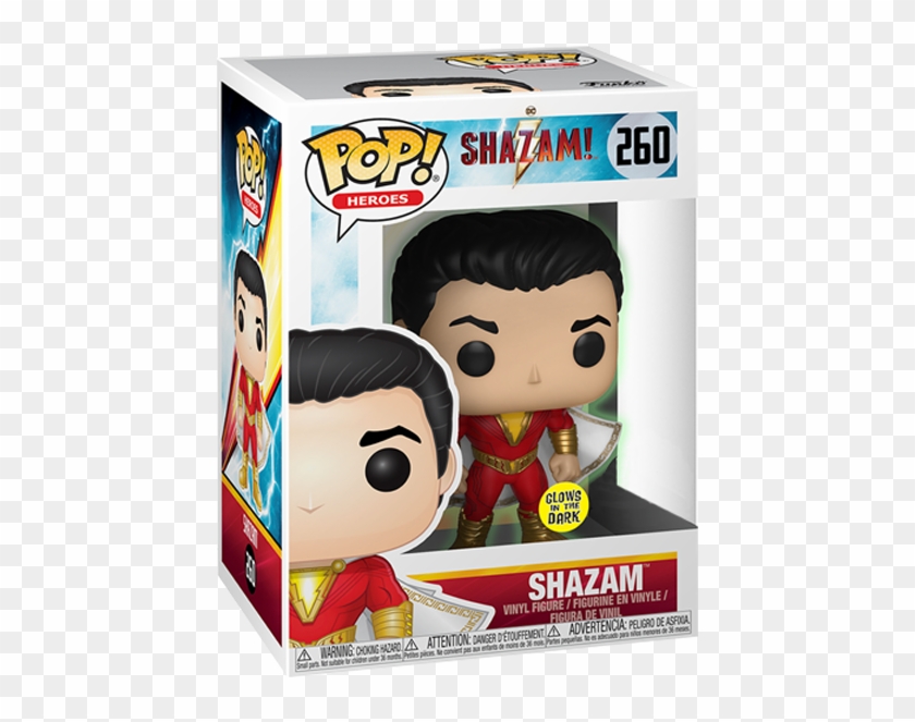 Shazam Glow Us Exclusive Pop Vinyl Figure - Funko Pop Shazam Movie Clipart
