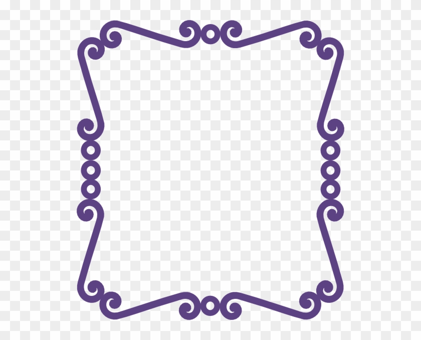 Purple Clipart Bracket - Swirls Border Clip Art - Png Download #2209877