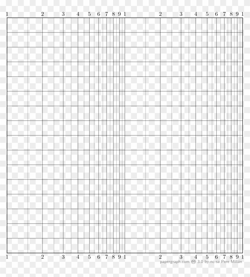 2000 X 2122 15 - Semilog Graph Paper 1 Cycle Clipart