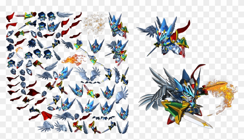 Mobile Divine Knight Wing The Spriters Click - Divine Knight Wing Gundam Clipart #2210858