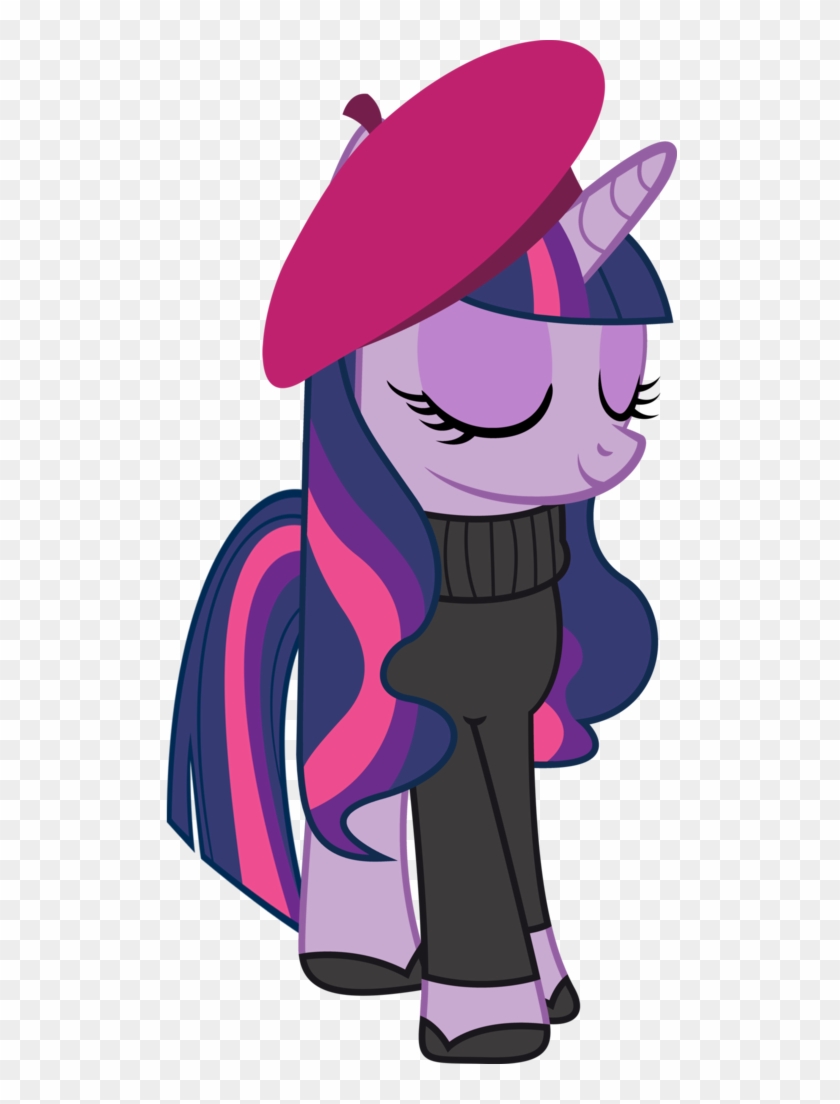 Alternate Hairstyle, Beatnik, Beret, Clothes, Safe, - Mlp French Rarity Base Clipart #2211183