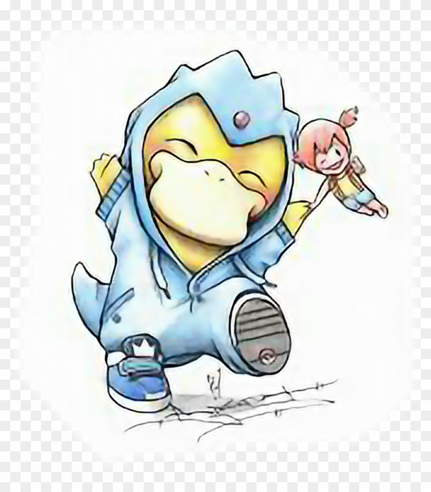 Psyduck Sticker - Cute Pokemon In Hoodies Clipart #2211254