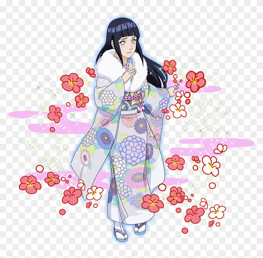 ☆5 Hinata - Anime In Kimono Render Clipart #2211330