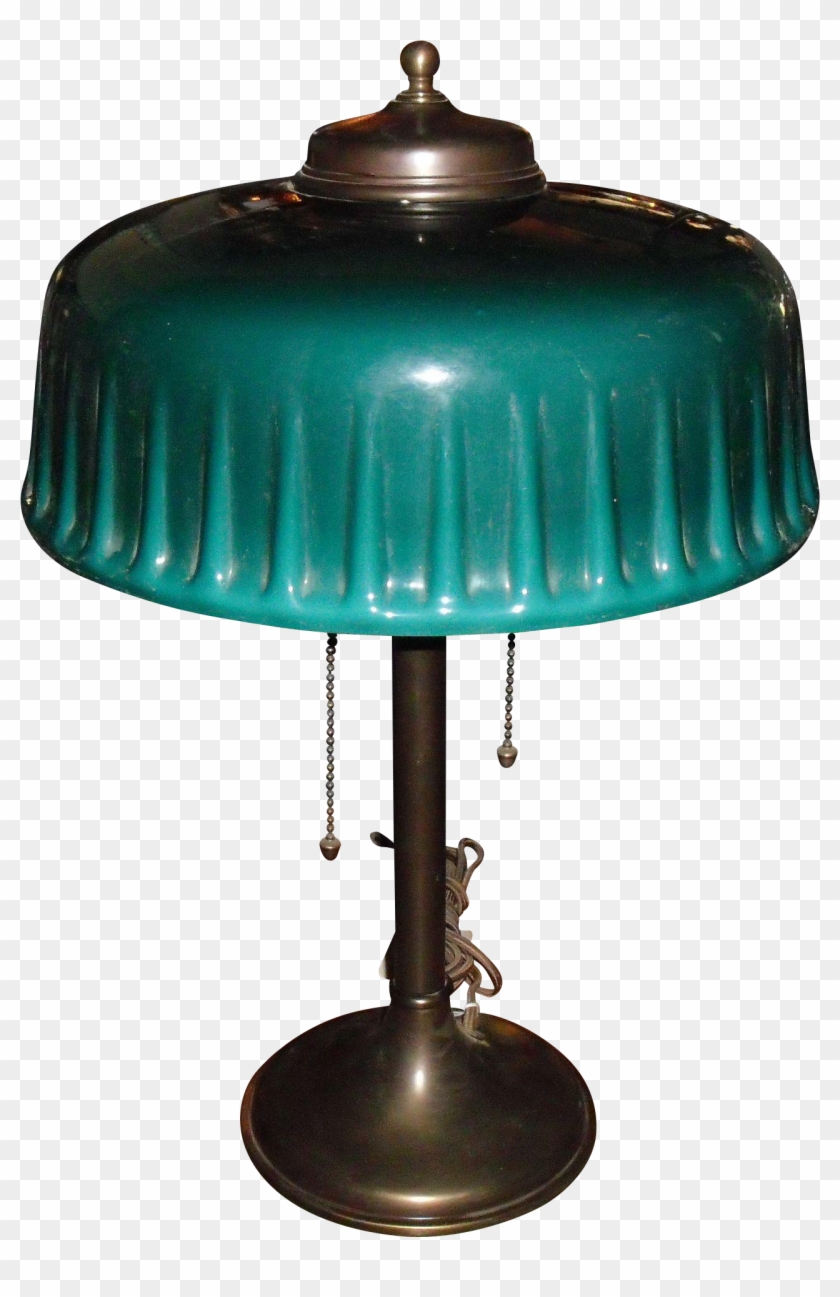 Green Shade Bankers Desk Lamp Beautiful Green Lamp - Desk Clipart