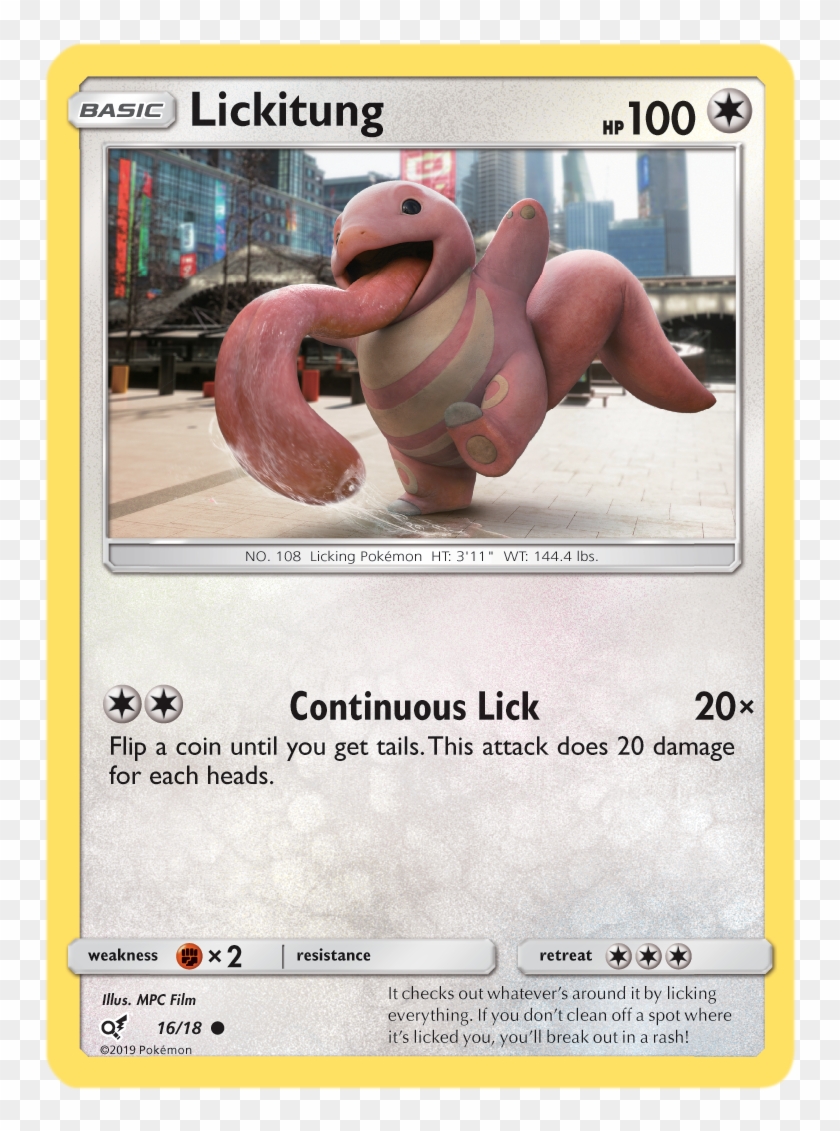 Lickitung - 16/18 - Common - Detective Pikachu Pokemon Cards Clipart #2211477