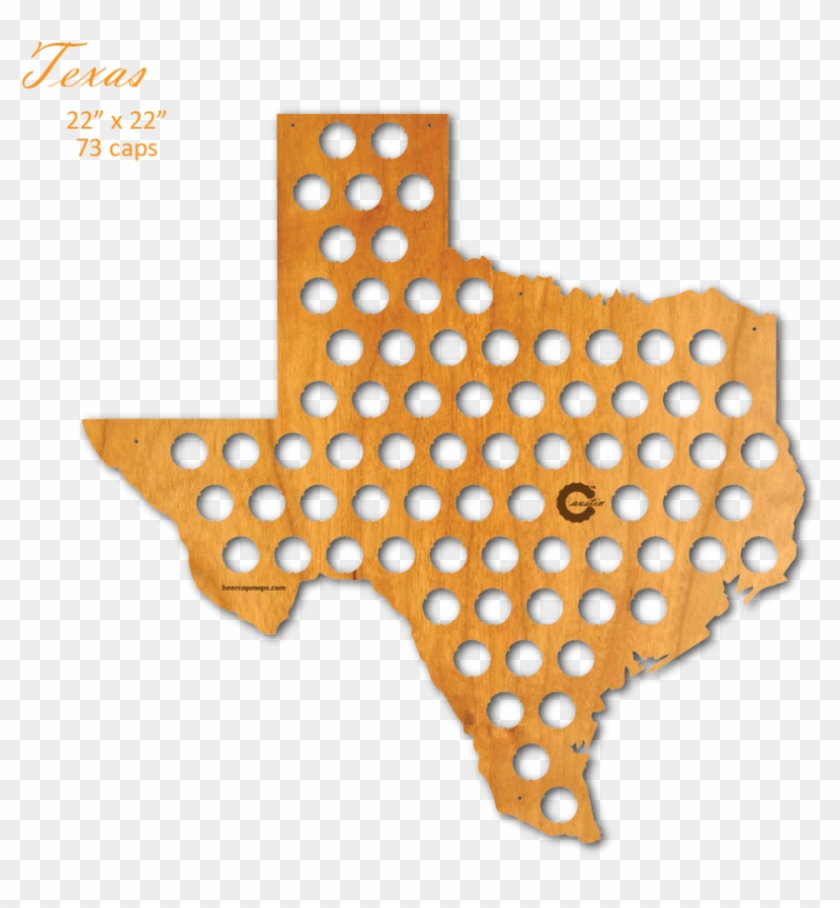 Texas Shaped Beer Cap Map - Texas With No Background Clipart #2212908