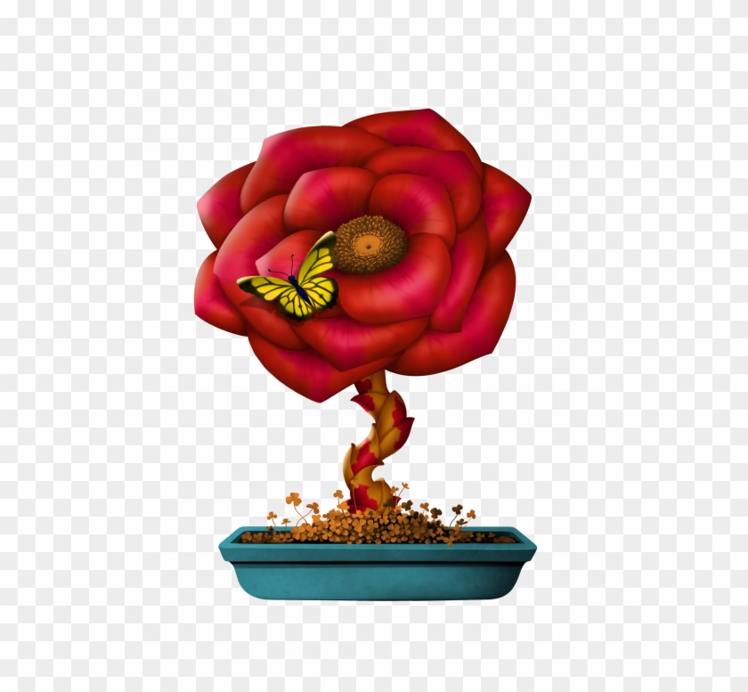 Golden Red Thorn - Cryptoflowers Clipart