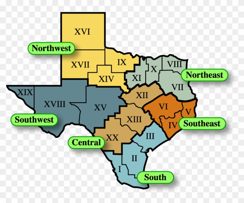 Tctm Regions - Texas Regions North West Clipart #2213457