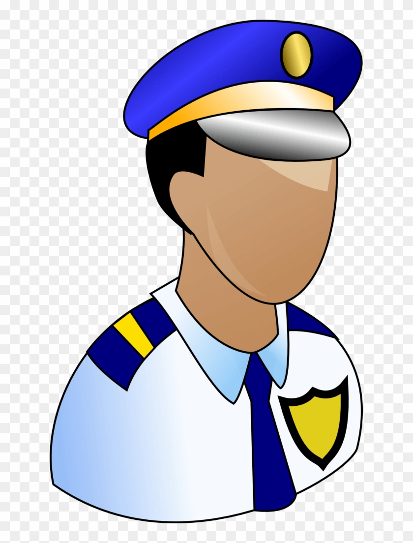Vector Security Guard - Police Man Clipart