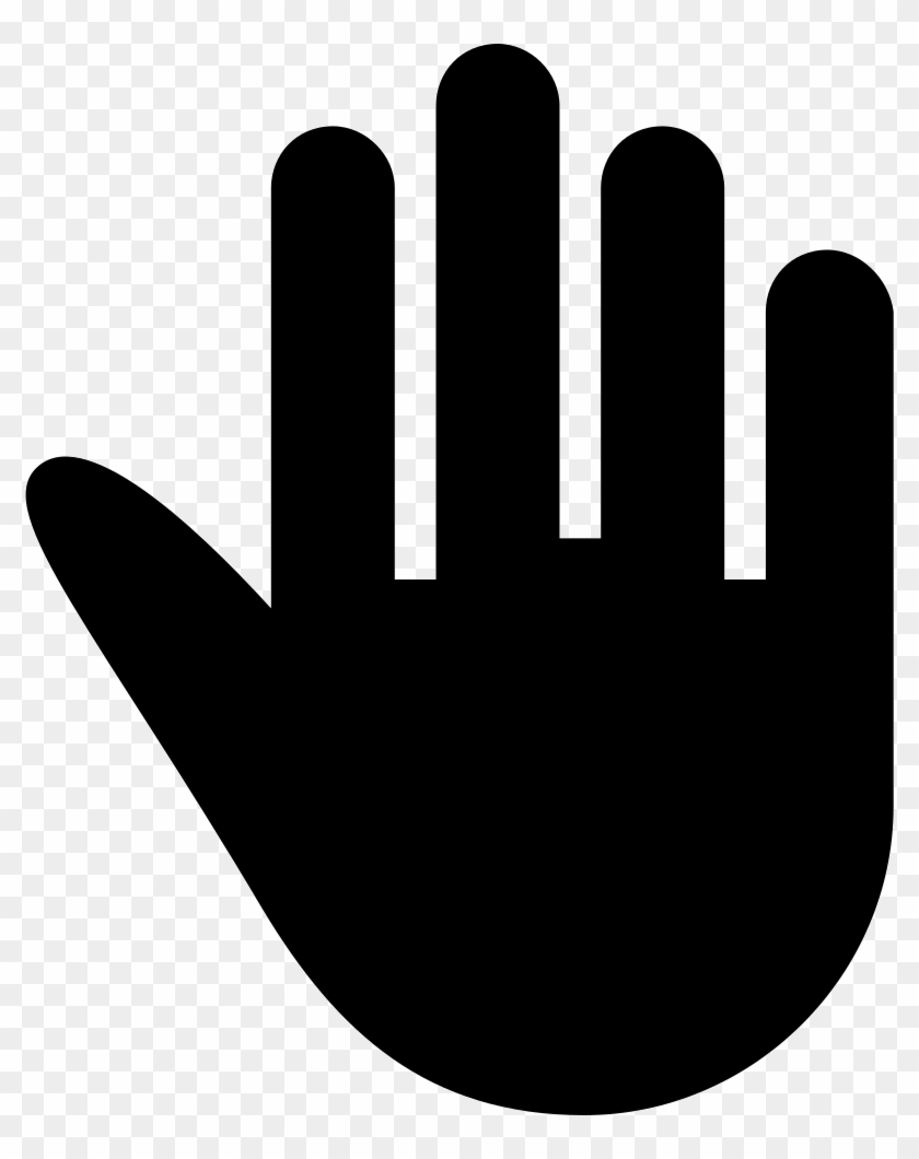 High Five Silhouette At Getdrawings - Hand Symbol Black Clipart #2213595