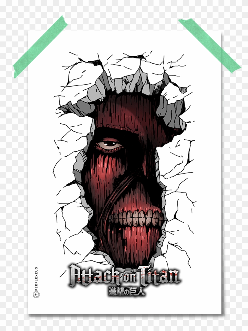 Colossus Titan Poster - Attack On Titan Titan In Wall Clipart