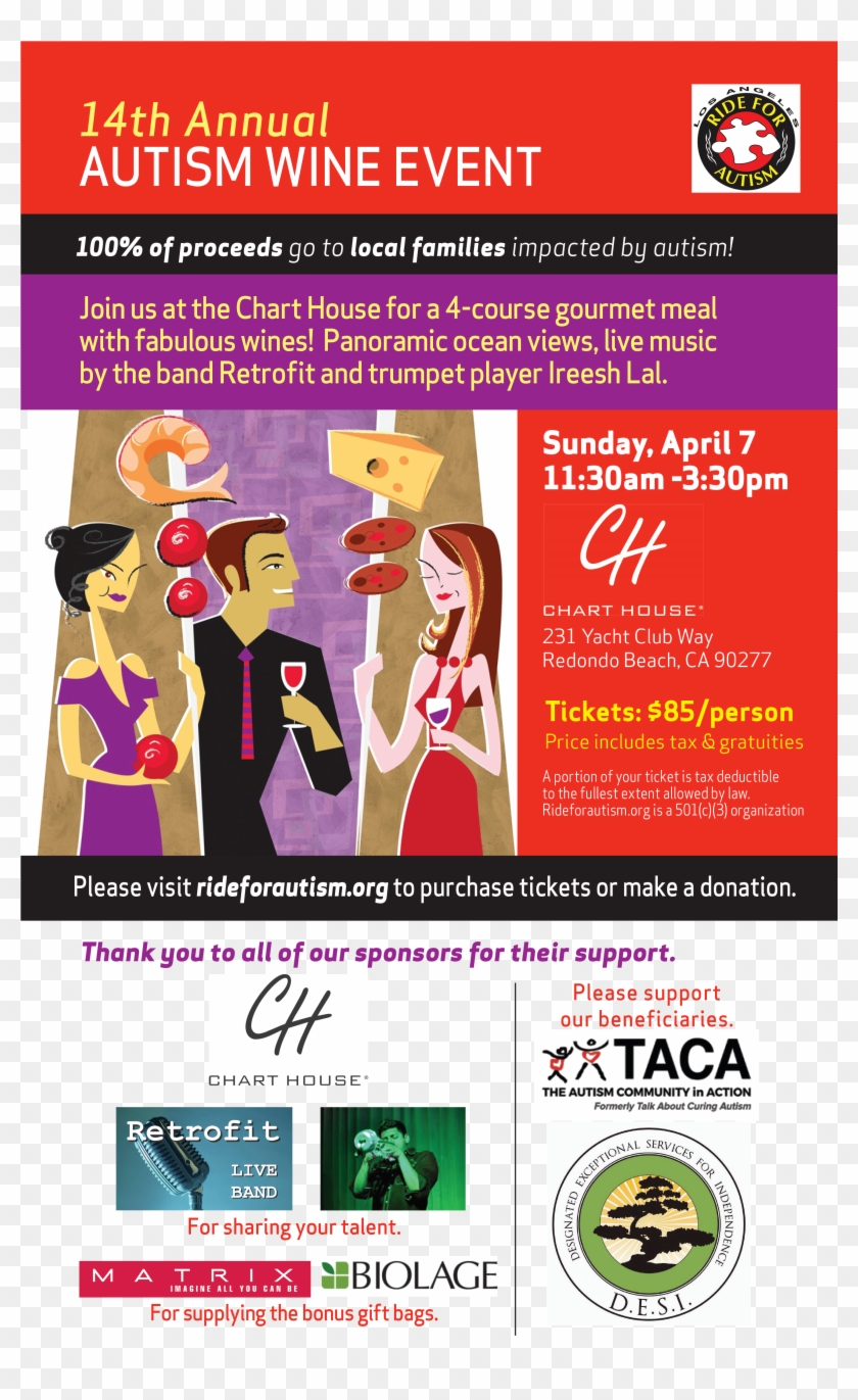 14th Annual Autism Wine Event - Chart House Clipart #2213740