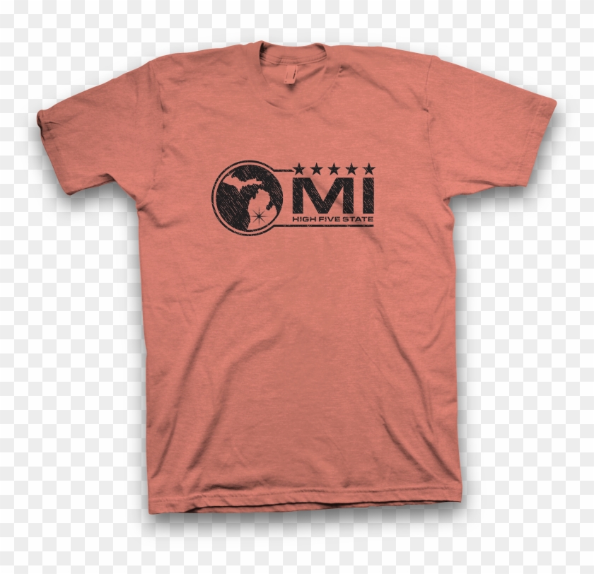 Mi High Five State Original Five Star Logo In Black - T Shirt Clipart