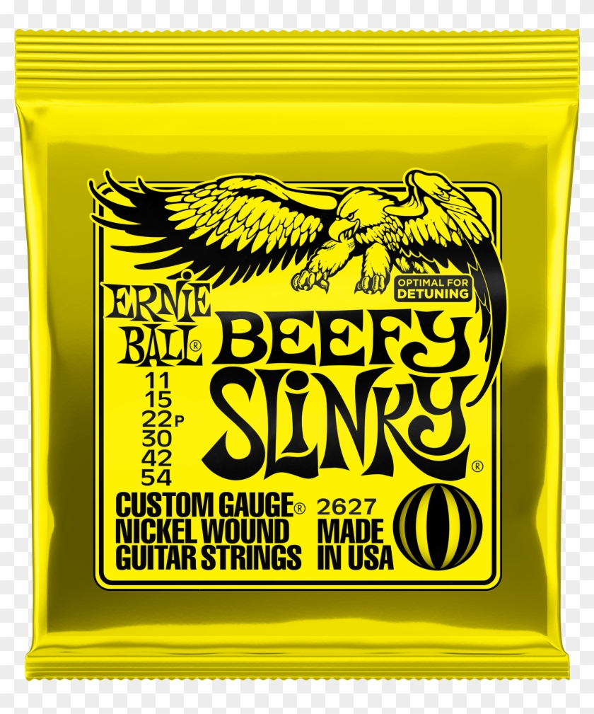 Beefy Slinky Nickel Wound Electric Guitar Strings - Ernie Ball 11 54 Clipart