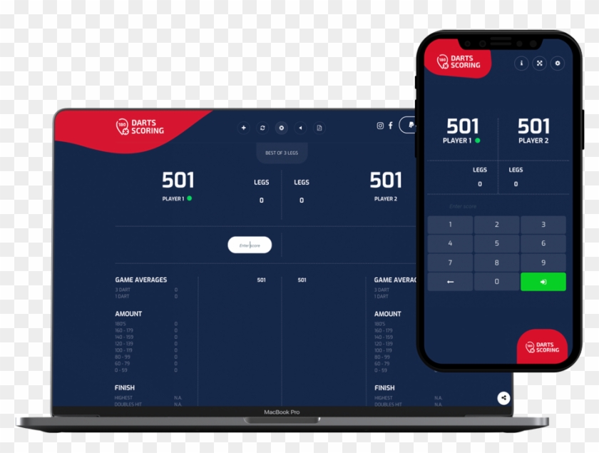 Www - Darts-scoring - Com - Darts Scoring - Smartphone Clipart