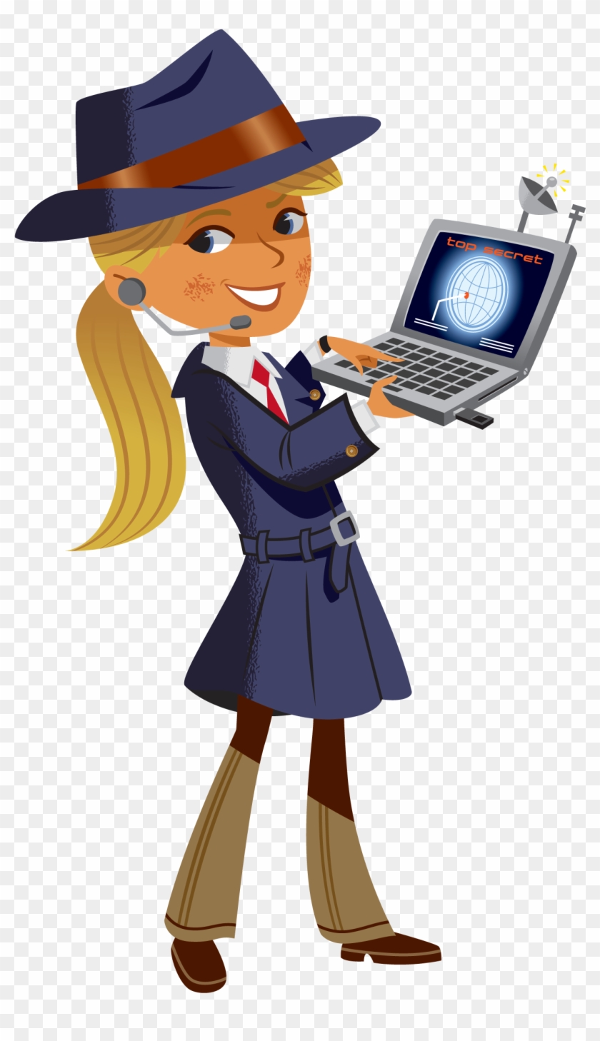 Spies Clipart - Female Secret Agent Clipart - Png Download #2214691