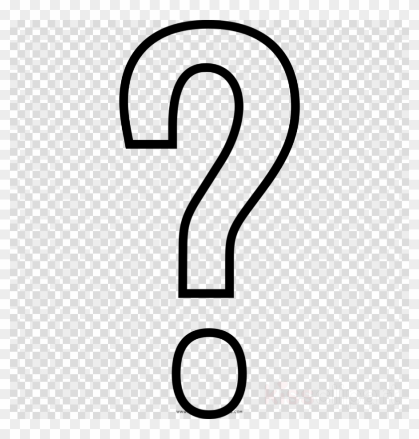 Question Mark Coloring Page With Drawing Question Information - Bass Clef Transparent Background Clipart