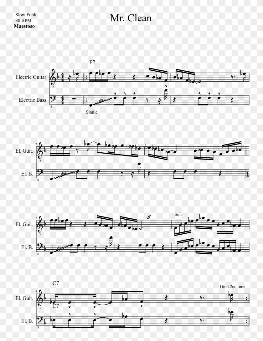 Clean Sheet Music 1 Of 1 Pages - Opeth Heritage Sheet Music Clipart #2215027