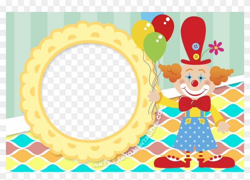 Molduras De Fotos De Aniversario Molduras Png Infantis - Clown Clipart