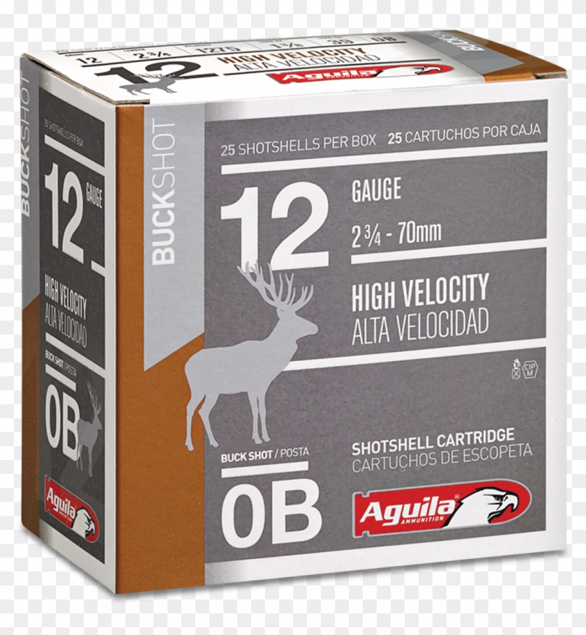 Aguila 1c1200ba 12ga Hv 0 Buck 25/10 - Cartuchos De Escopeta Aguila 16 Clipart