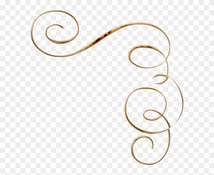Gold Swirls - Clip Art Scroll Border Gold - Png Download #2216443