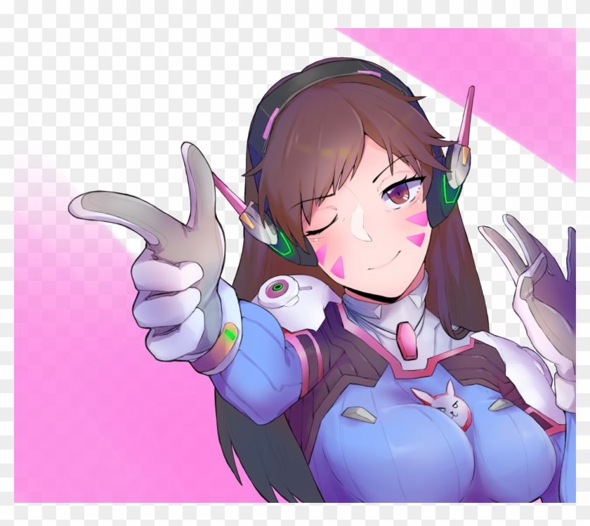 Overwatch Pink Mammal Anime Cartoon Purple Vertebrate - Cartoon Clipart