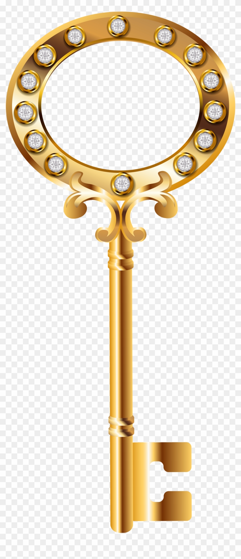 Golden Key Png Clip Art Image - Transparent Gold Key Png #2216490