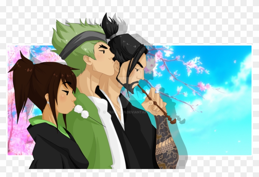 Deviantarco Overwatch Human Hair Color Anime Black - Genji Hanzo Dva Samurai Champloo Clipart