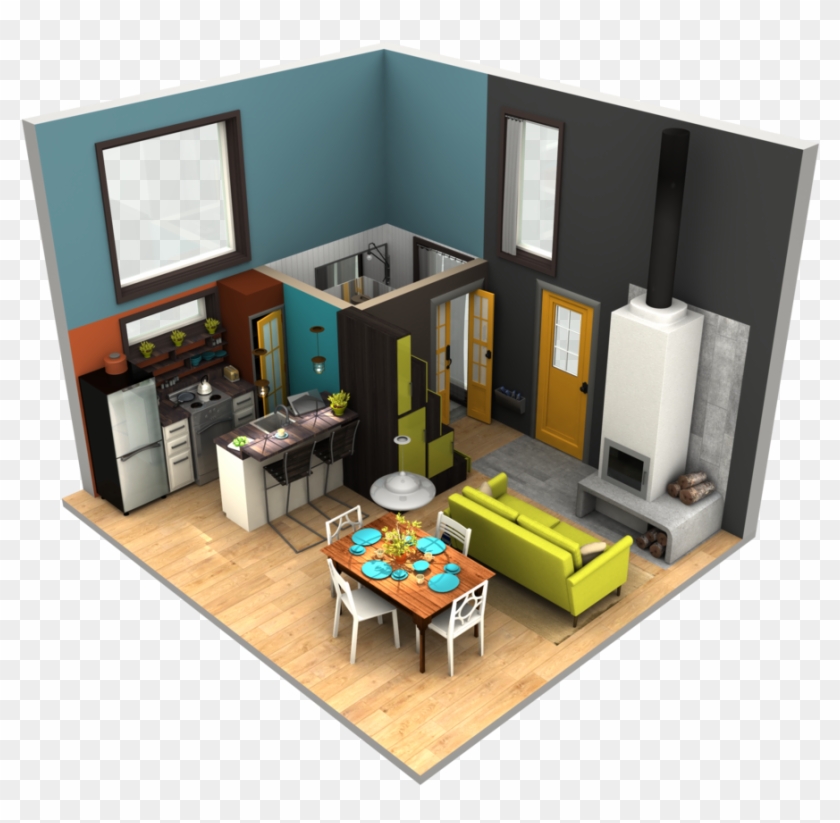 3d Renders Of A Design I Dreamt Up Yesterday The Tiny - Reddit Tiny Houses Clipart #2216859
