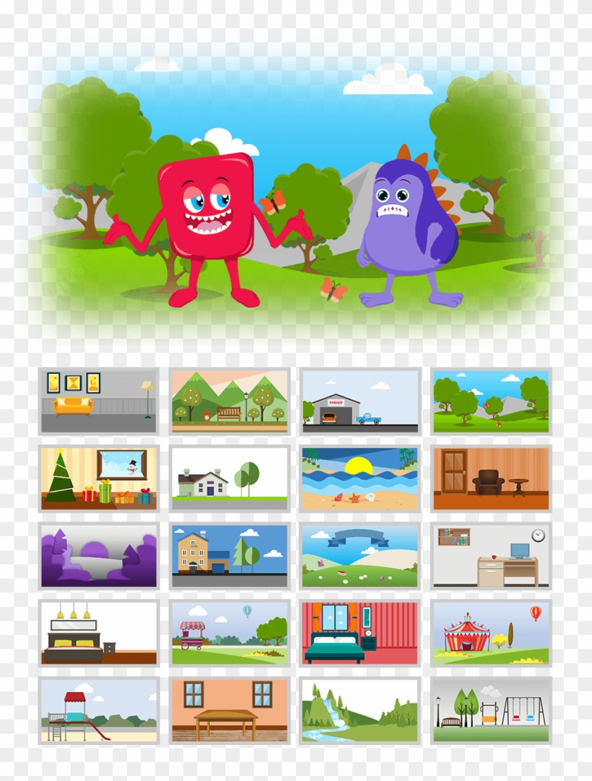 20 Background Image To Combine With Cute Monster Studio - Cartoon Clipart #2218380