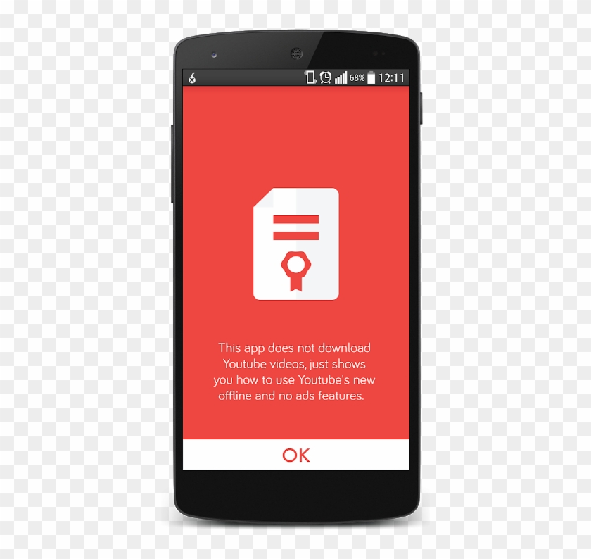 Beautiful Youtube Red Apk Clipart With A Transparent - Mobile Device - Png Download